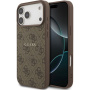 Guess 4G Barvni Obroč ovitek z MagSafe za iPhone 17 Pro Max - rjav