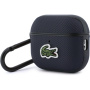 Lacoste ovitek z našitkom krokodiljega logotipa piqué s carabinerjem za AirPods Pro 3 - temno moder