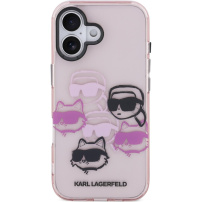 Karl Lagerfeld Ovitek IML Multi K&CH Heads za iPhone 17 - roza
