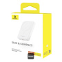 Baseus Magnetic Mini Air brezžični MagSafe powerbank s USB-C priključkom - 6.000 mAh - bela