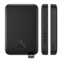 Baseus Magnetic Mini Air brezžični MagSafe powerbank s USB-C vrati - 6.000 mAh - črna