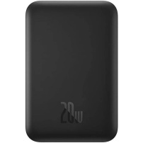 Baseus Magnetic Mini Air brezžični MagSafe powerbank s USB-C vrati - 6.000 mAh - črna