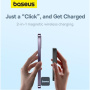 Baseus Magnetic Mini Air brezžični MagSafe powerbank s USB-C vrati - 6.000 mAh - črna