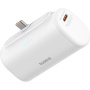 Baseus Kompaktna powerbanka z integriranim priključkom USB-C in vrati USB-C - 5 000 mAh - bela