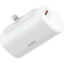 Baseus Kompaktna powerbanka z vgrajenim Lightning priključkom in vrati USB-C - 5000 mAh - bela