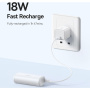 Baseus Kompaktna powerbanka z vgrajenim Lightning priključkom in vrati USB-C - 5000 mAh - bela