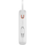 Baseus Qpow2 powerbanka z integriranimi kabli USB-C in vrati USB-C / USB-A - 20.000 mAh - bela