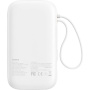 Baseus Qpow2 powerbanka z integriranimi kabli USB-C in vrati USB-C / USB-A - 20.000 mAh - bela