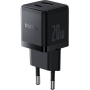 Baseus Palm polnilni adapter z USB-C / USB-A vhodi - 20W - črn