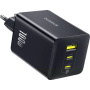 Baseus EnerFill FE11 hitri polnilni adapter z vrati 2x USB-C / USB-A - 100W - črn
