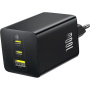 Baseus EnerFill FE11 hitri polnilni adapter z vrati 2x USB-C / USB-A - 100W - črn
