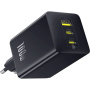 Baseus EnerFill FE11 hitri polnilni adapter z vrati 2x USB-C / USB-A - 100W - črn