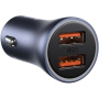 Baseus Golden Contactor Pro komplet avtopolnilca z vhodi 2x USB-A in kablom USB-A na USB-C - 40W - temno siva