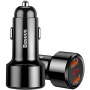 Baseus Magic avtopolnilnik z vhodi 2x USB-A - 45W - črna