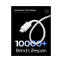 Spigen Bistveni polnilni in podatkovni kabel - USB-A na USB-C - 1 m - bel