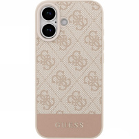 Guess 4G črtasti ovitek za iPhone 17 - roza