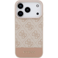 Guess 4G Proužkast ovitek za iPhone 17 Pro - roza