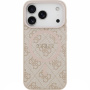 Guess 4G Barvni obroč ovitek z MagSafe za iPhone 17 Pro Max - roza