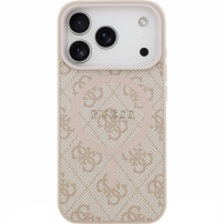 Guess 4G Barvni obroč ovitek z MagSafe za iPhone 17 Pro Max - roza
