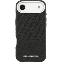 Karl Lagerfeld Zrnast ponavljajoč se logotip ovitek z MagSafe za iPhone Air - črn
