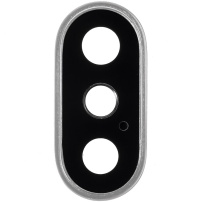 Nadomestni pokrov zadnje kamere za Apple iPhone X - srebro
