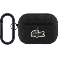 Lacoste Petit Pique Croc Logo Patch ovitek s carabinerjem za AirPods Pro 3 - črn