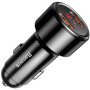 Baseus Magic avtopolnilnik z vhodi 2x USB-A - 45W - črna