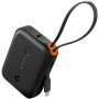 Spigen Essential power banka z vgrajenim kablom USB-C in vrati USB-C / USB-A - 10.000 mAh - črna