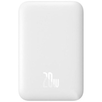 Baseus Magnetic Mini Air brezžični MagSafe powerbank s USB-C priključkom - 6.000 mAh - bela