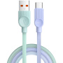 ESSAGER ES-X73 pleten polnilni in podatkovni kabel - USB-A na USB-C - 1 m - mentolno vijolična