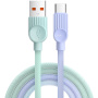 ESSAGER ES-X73 pleten polnilni in podatkovni kabel - USB-A na USB-C - 2 m - mentolno vijoličen