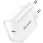 ESSAGER ES-CD52 hitri polnilni adapter s priključkom USB-C - 30W - bel