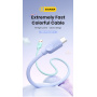 ESSAGER ES-X73 pleten polnilni in podatkovni kabel - USB-A na USB-C - 1 m - mentolno vijolična