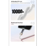 ESSAGER Crystal Clear opletený nabíjecí a datový kabel - USB-C na USB-C - 1 m - modrofialový