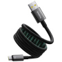 Baseus Tungsten Gold magnetni polnilni in podatkovni kabel - USB-A na USB-C - 1 m - črn