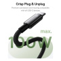 Baseus Tungsten Gold magnetni polnilni in podatkovni kabel - USB-A na USB-C - 1 m - črn