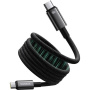 Baseus Tungsten Gold magnetni polnilni in podatkovni kabel - USB-C na USB-C - 1 m - črn