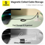 Baseus Tungsten Gold magnetni polnilni in podatkovni kabel - USB-C na USB-C - 1 m - črn