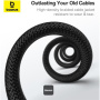 Baseus Tungsten Gold magnetni polnilni in podatkovni kabel - USB-C na USB-C - 1 m - črn