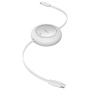 Baseus Free2Pull izvlečni polnilni in podatkovni kabel - USB-C na USB-C - 1 m - bel