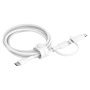 BELKIN Boost Charge Pro 2v1 pleten polnilni in podatkovni kabel - USB-C na USB-C / Lightning - 1,5 m - bel