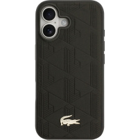 Lacoste Nomogramme Gold Logo ovitek z MagSafe za iPhone 17 - črn