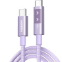 UGREEN Uno pleten polnilni in podatkovni kabel - USB-C na USB-C - 1 m - vijoličen