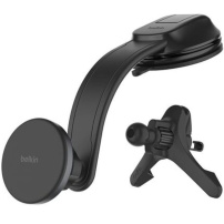 BELKIN Boost Charge Qi2 magnetno držalo za avto za armaturno ploščo in prezračevalno rešetko z brezžičnim polnjenjem za iPhone - črn