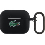Lacoste Croc Logo silikonsko ohišje s karabinom za AirPods Pro 2 (2022) - črna