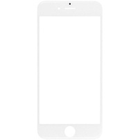 Sprednje steklo na dotik, vključno z lepilom OCA, okvirji sprednje kamere, senzorjem bližine in rešetko slušalke, za iPhone 6S - bela