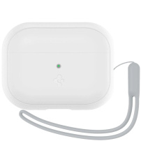 Silikonski ovitek Spigen Silicone Fit s trakom za AirPods Pro 2 (2022) - bel