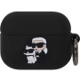 Karl Lagerfeld 3D Logo NFT Karl and Choupette silikonski ovitek za AirPods Pro - črn