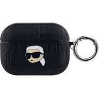 Karl Lagerfeld Embossed Karl Head etui za AirPods Pro - črn