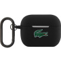 Lacoste Croc Logo silikonsko ohišje s karabinom za AirPods Pro - črna